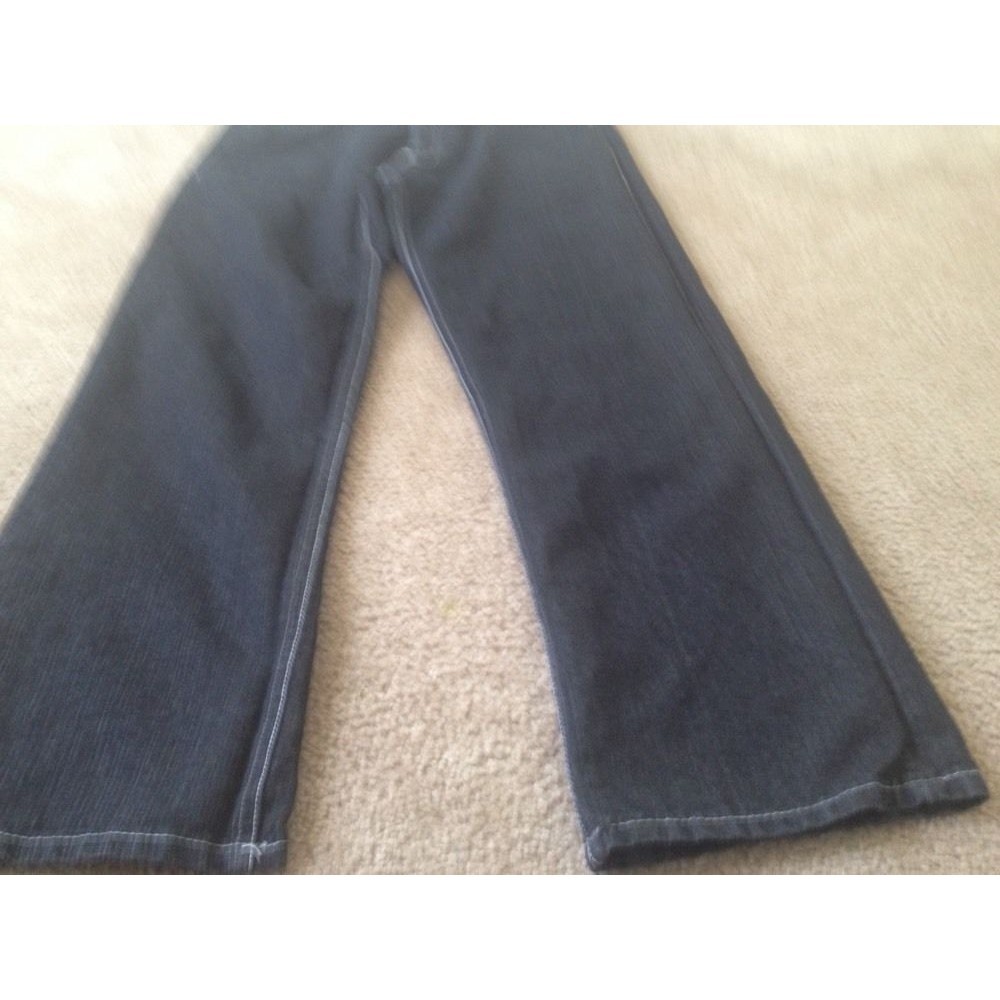 Chams Men's Dark Denim Jeans Pants Size 34 Blackish